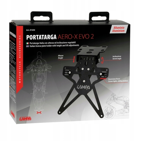 LAMPA Uniwersalny uchwyt tablicy rejestracyjnej Aero-X Evo 2