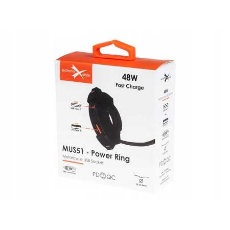 Gniazdo motocyklowe eXtreme MUS51 2x USB