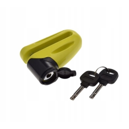 Leoshi Blokada na tarczę DiscLock 10mm żółta z osłoną zamka