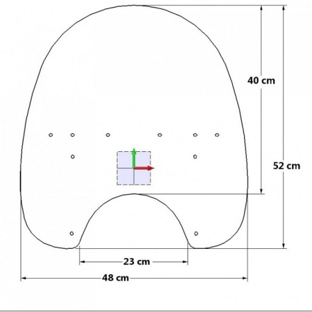 LOSTER Szyba Motocyklowa uniwersalna Chopper Mini-R