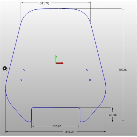 LOSTER Szyba Motocyklowa uniwersalna U5K