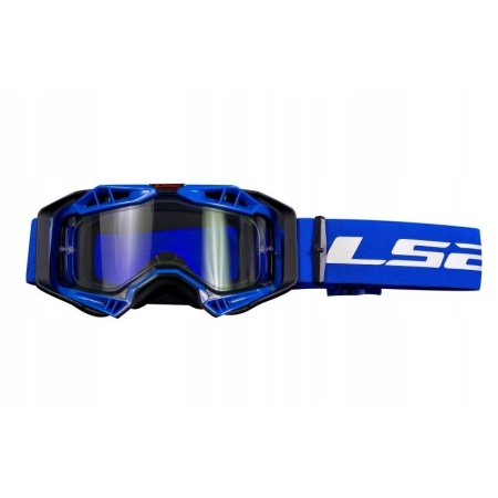 Gogle Enduro LS2 Aura Black/Blue z szybą bezbarwną