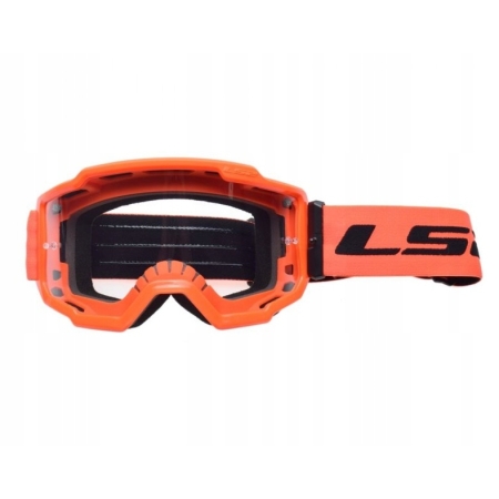 Gogle Enduro LS2 Charger Orange z szybą bezbarwną