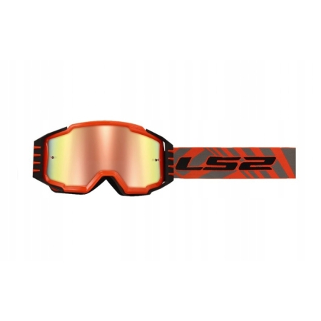 Gogle Enduro LS2 Charger Pro Orange z szybą lustrzaną