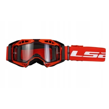 Gogle Enduro LS2 Aura Black/Red z szybą bezbarwną