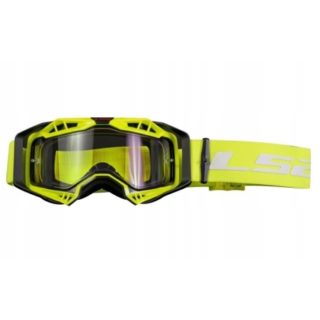 Gogle Enduro LS2 Aura Black/Yellow z szybą bezbarwną