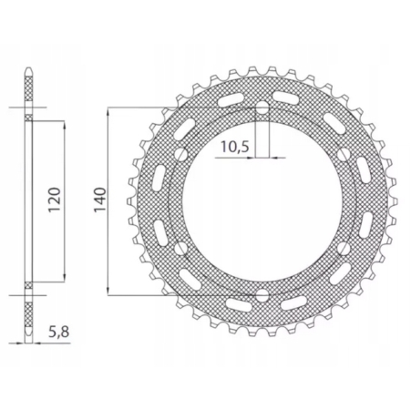 SunStar Zębatka napędowa tylna SUNR1-3529-42 520