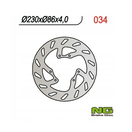 NG034 Tarcza Hamulcowa Yamaha YZ 125 YZ 490 DT 200