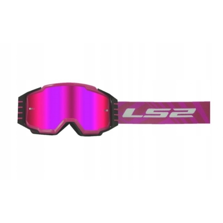 Gogle Enduro LS2 Charger Pro Pink z szybą lustrzaną