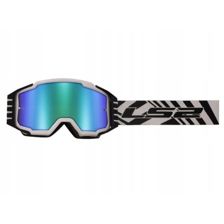 Gogle Enduro LS2 Charger Pro White z szybą lustrzaną