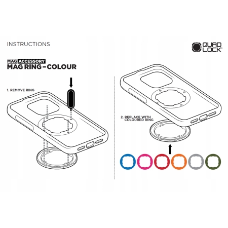 Quad Lock Mag Ring Red V2 Ozdobny pierścień do etui
